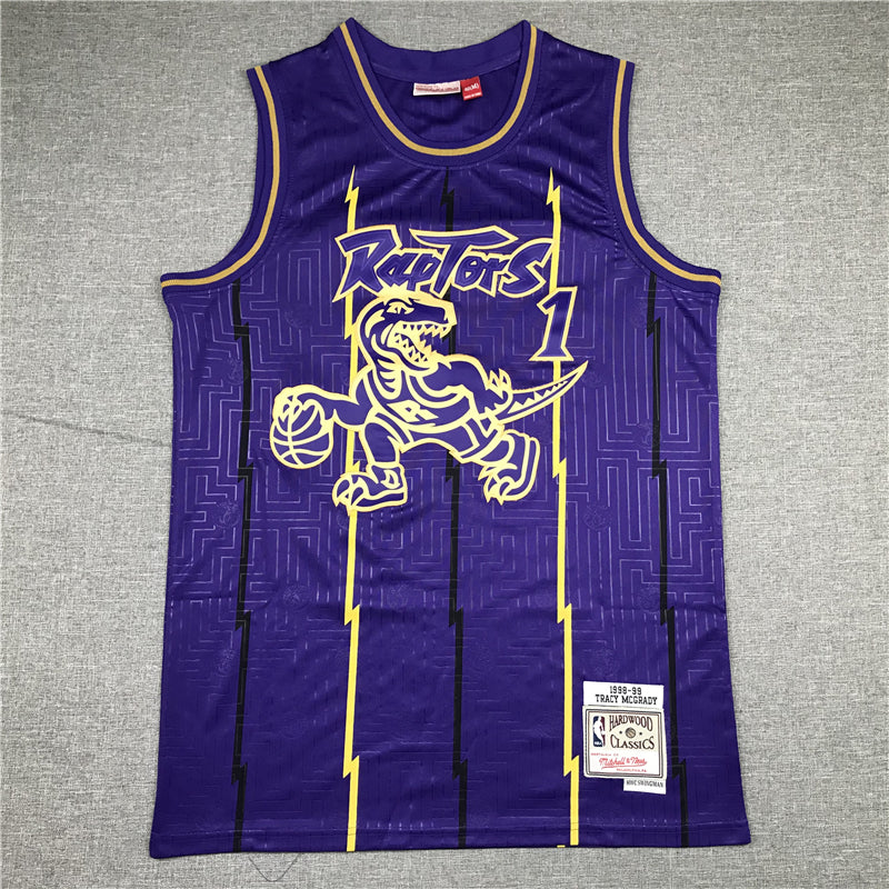 Men's Toronto Raptors Tracy McGrady 1998-99 Purple Hardwood Classics Swingman Jersey
