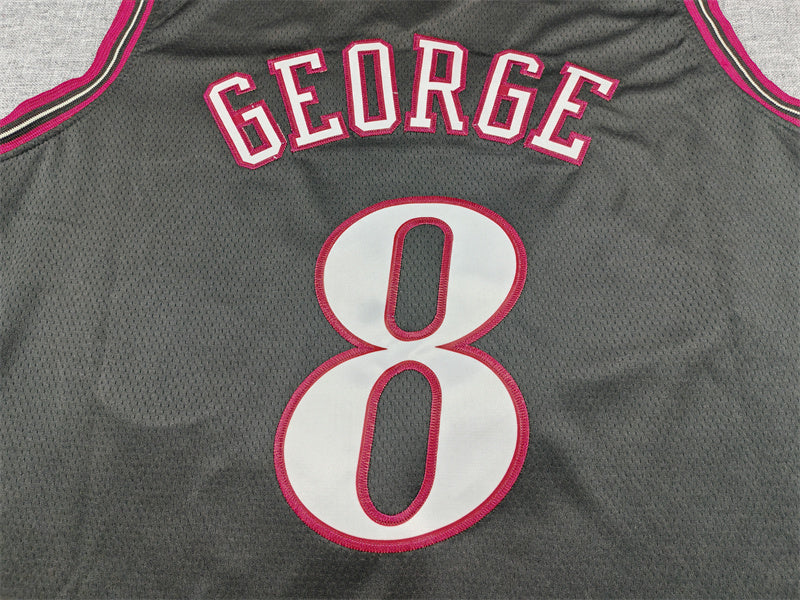 Men's Philadelphia 76ers Paul George Black Swingman Jersey - Classic Edition