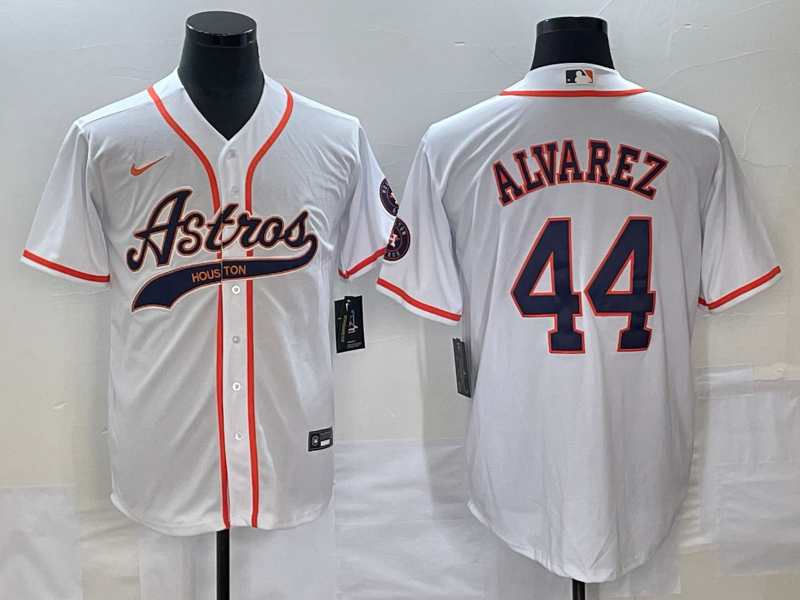 Men's Houston Astros Yordan Alvarez White Replica Jersey Joint Edition