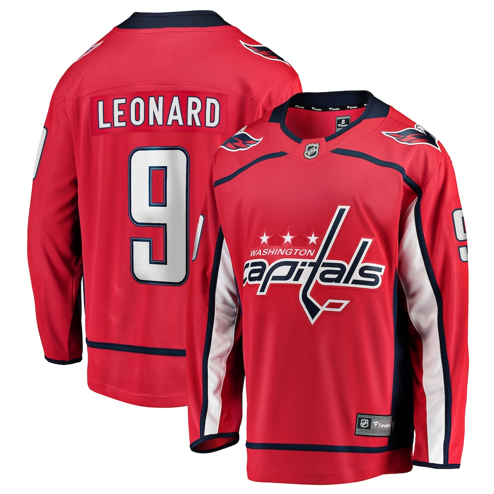 Men's Washington Capitals Ryan Leonard Fanatics Red Home Breakaway Jersey