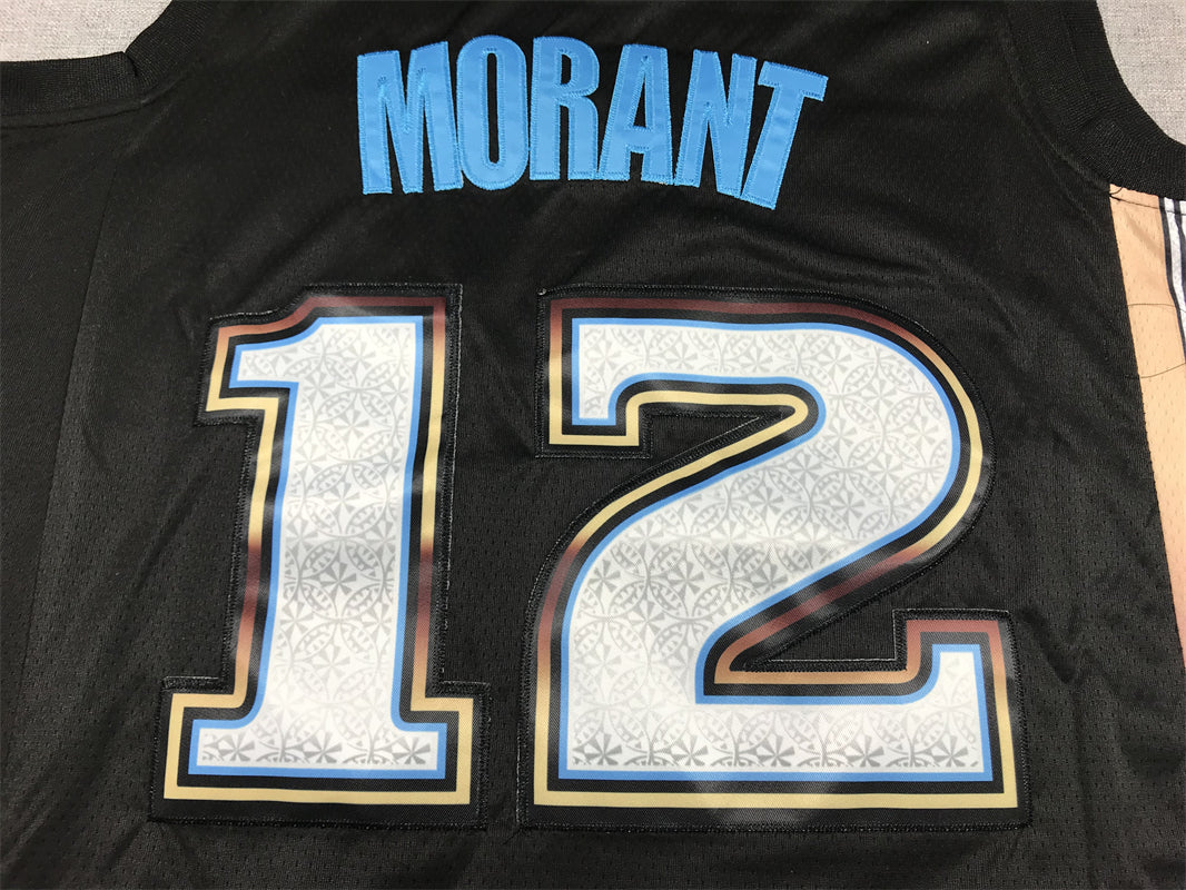 Men's Memphis Grizzlies Ja Morant Black 2022/23 Swingman Jersey - City Edition