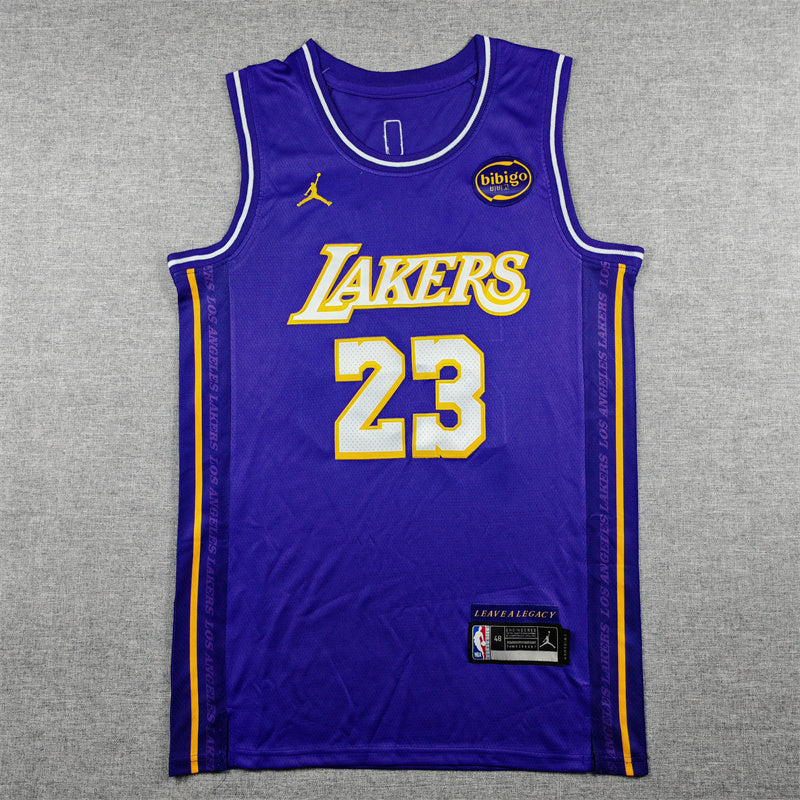 Men's Los Angeles Lakers LeBron James Purple Swingman Player Jersey - Statement Edition