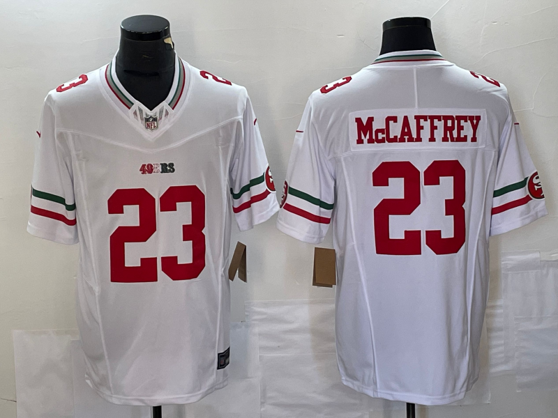 Men's San Francisco 49ers Christian McCaffrey White Game Player Jersey
