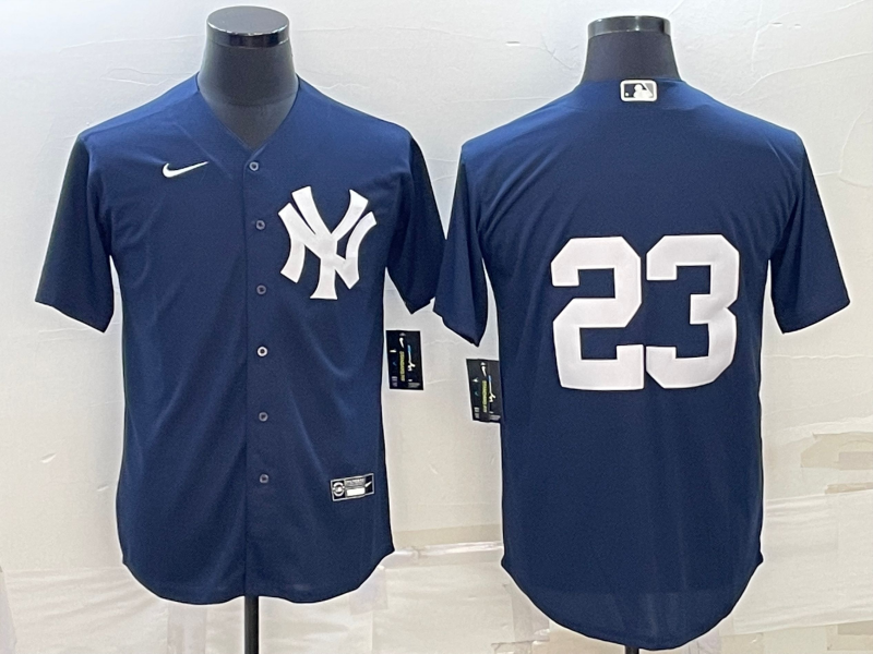 Men's New York Yankees Don Mattingly Navy Replica Player Name Jersey