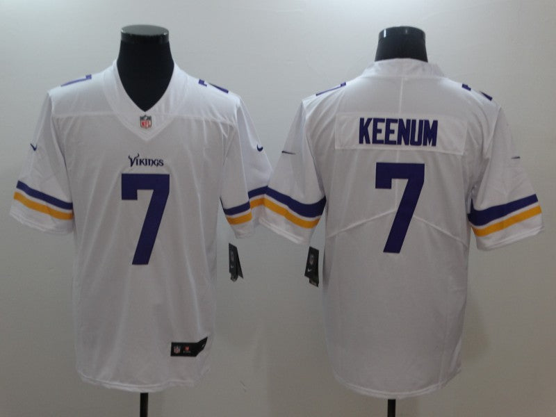 Men's Minnesota Vikings Case Keenum White Game Jersey