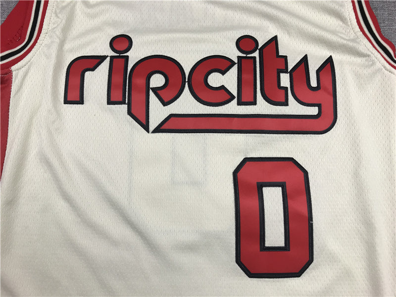 Men's Portland Trail Blazers Damian Lillard NBA White Swingman Jersey