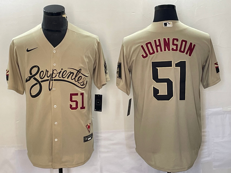 Men's Arizona Diamondbacks Randy Johnson Sand City Connect Replica Player Jersey