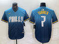 Men's Philadelphia Phillies Trea Turner Blue 2024 City Connect Limited Player Jersey