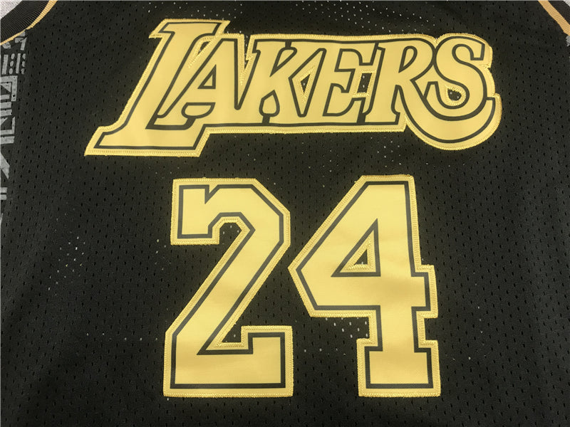 Men's Los Angeles Lakers Kobe Bryant Black Replica Jersey