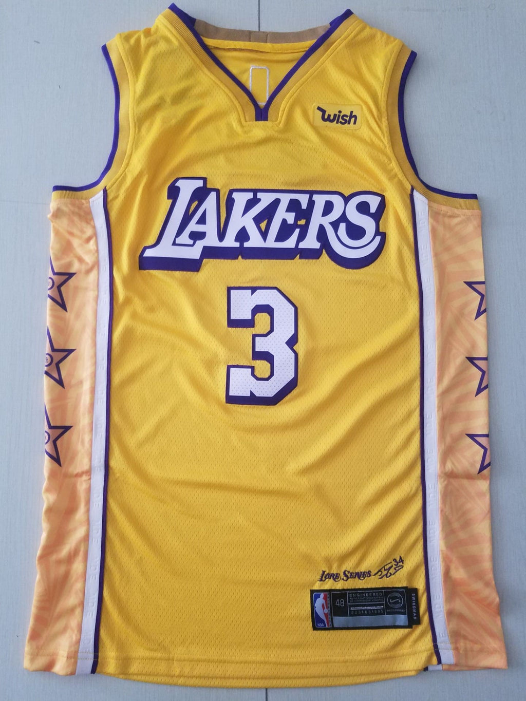 Men's Los Angeles Lakers Anthony Davis Yellow Swingman Jersey