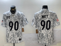 Men's Pittsburgh Steelers T.J. Watt Arctic Camo 2024 Salute to Service Limited Jersey