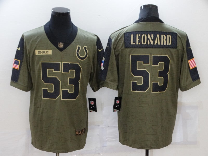 Men's Indianapolis Colts Darius Leonard Brown Game Jersey