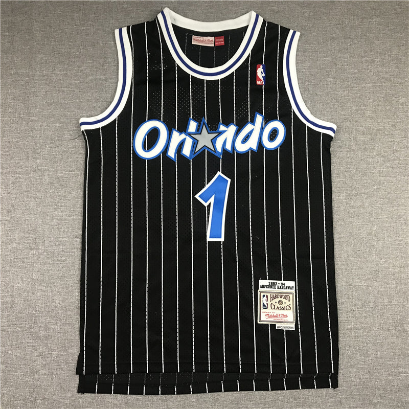 Men's Orlando Magic Penny Hardaway Black Hardwood Classics Swingman Jersey