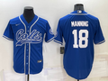 Men's Indianapolis Colts Peyton Manning Royal Game Jersey Joint Edition
