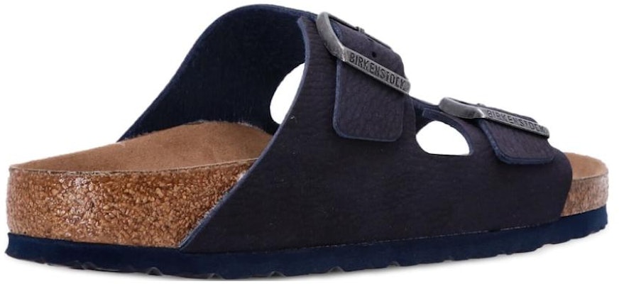 Birkenstock Arizona Vegan PU 1023150 Blue Brown Slide Sandals