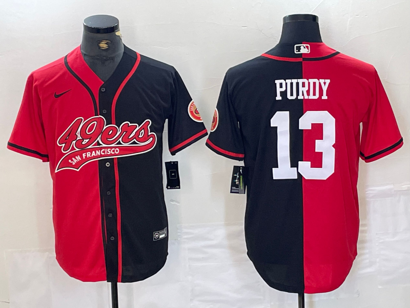 Men's San Francisco 49ers Brock Purdy Red/Black Game Player Jersey Joint Edition