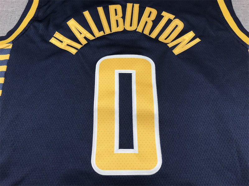 Men's Indiana Pacers Tyrese Haliburton Navy Swingman Jersey - Icon Edition
