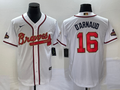 Men's Atlanta Braves Travis d'Arnaud White Replica Player Jersey