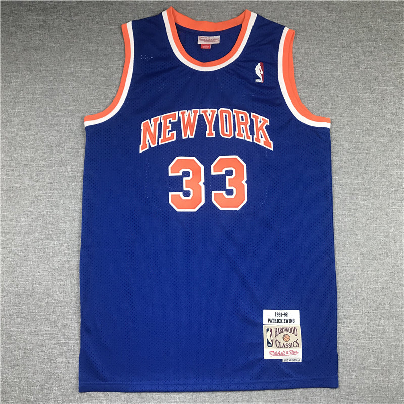 Men's New York Knicks Patrick Ewing 1991-92 Hardwood Classics Player Jersey