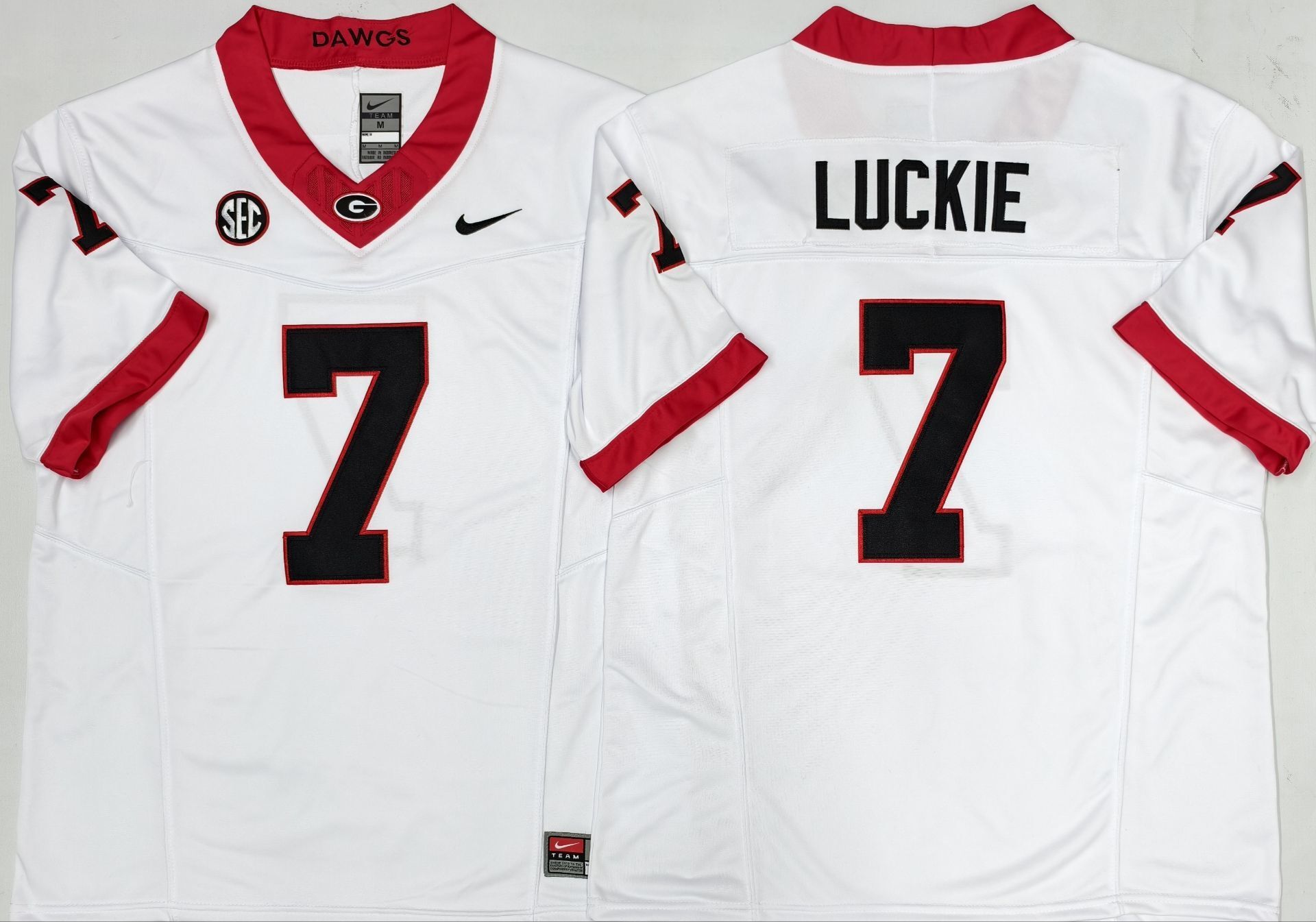 Men's Georgia Bulldogs Lawson Luckie White Player Jersey