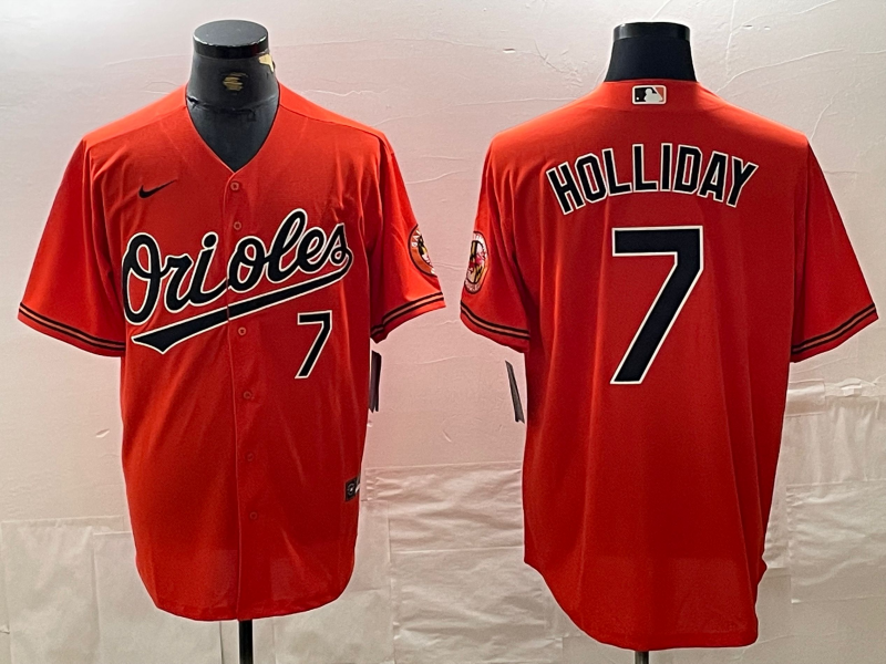 Men's Baltimore Orioles Jackson Holliday Orange Replica Player Jersey
