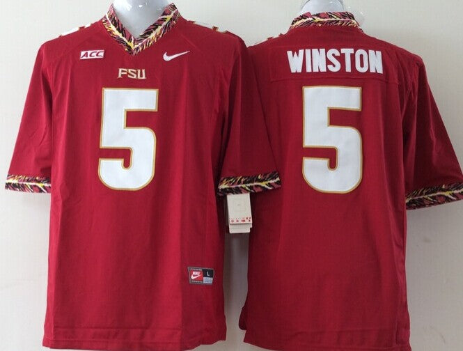 Men's Florida State Seminoles Jameis Winston Red Player Jersey