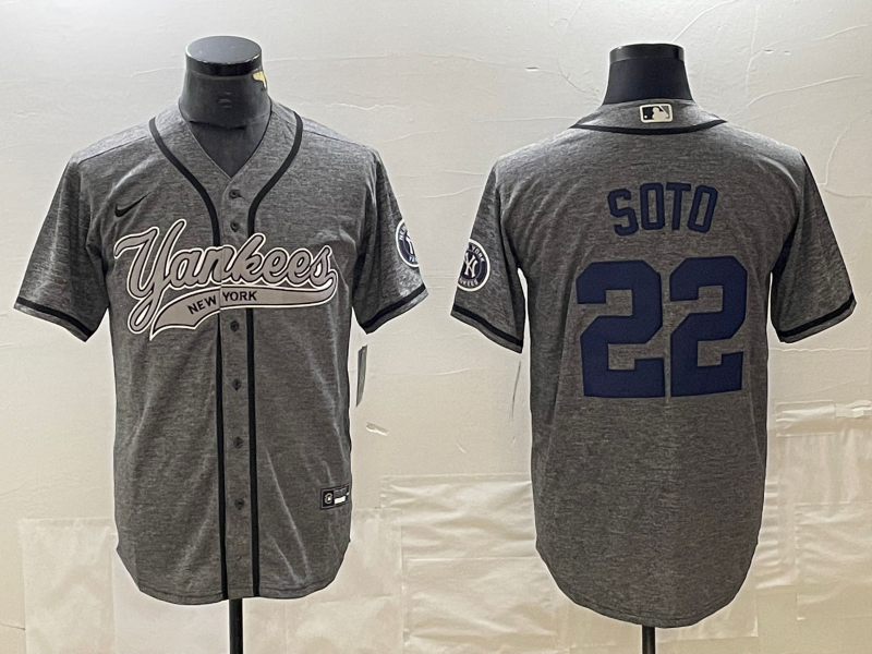 Men's New York Yankees Juan Soto Gray Game Jersey Joint Edition