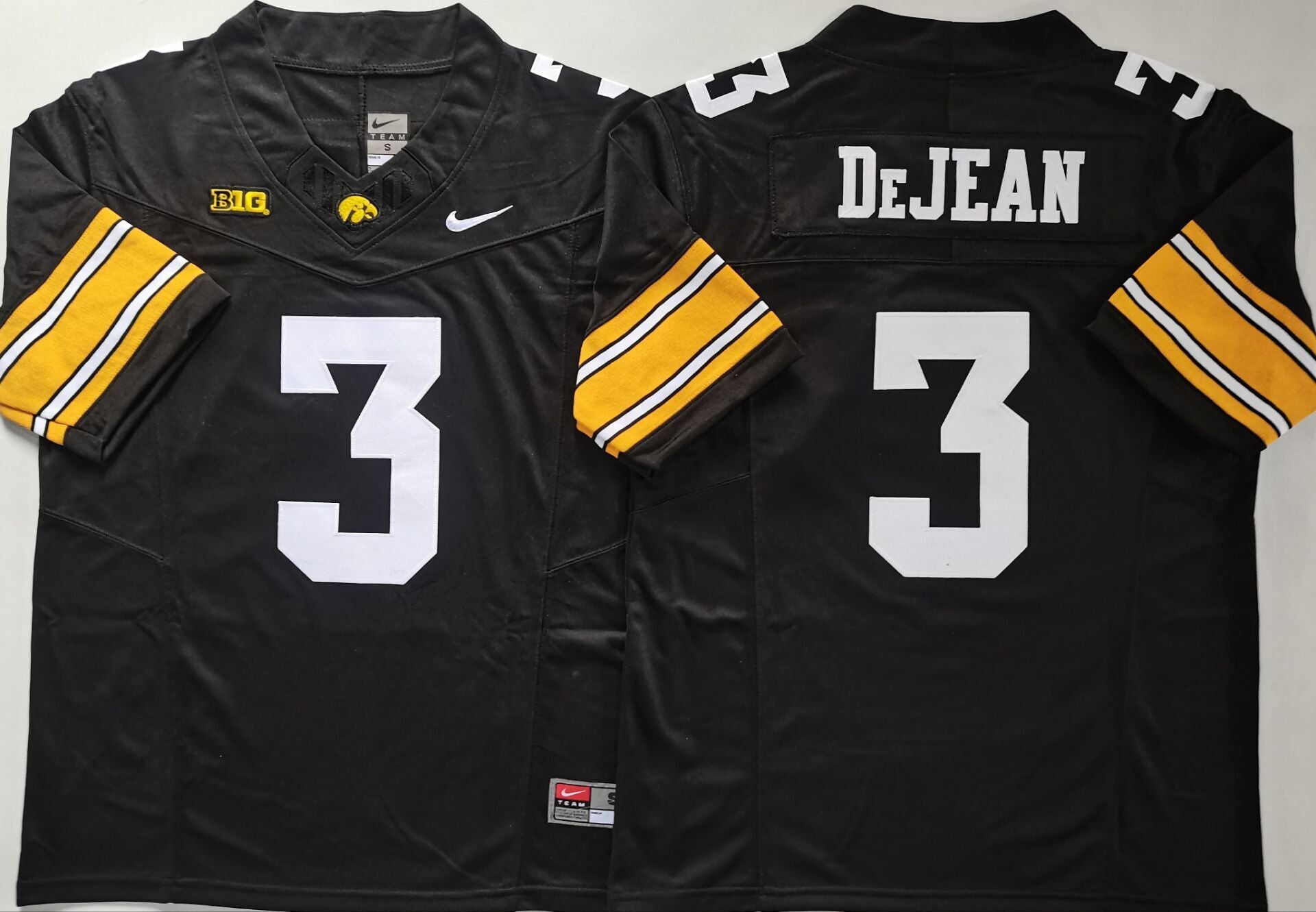 Men's Iowa Hawkeyes Cooper DeJean Black Player Jersey