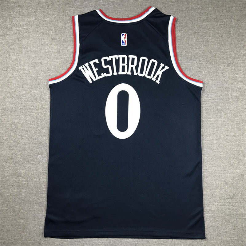 Men's LA Clippers Russell Westbrook Navy Swingman Jersey