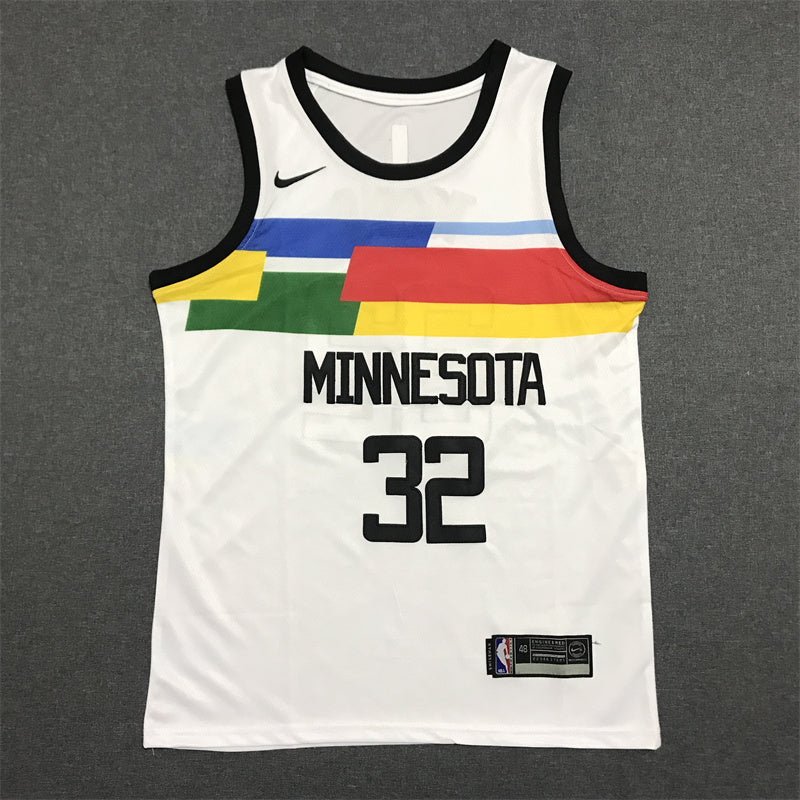 Men's Minnesota Timberwolves Karl-Anthony Towns White Swingman Jersey - City Edition