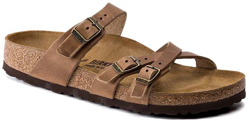 Birkenstock Franca Oiled Leather 1015931 Tobacco Brown Narrow Fit Sandals