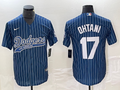 Men's Los Angeles Dodgers Shohei Ohtani Blue Game Jersey Joint Edition