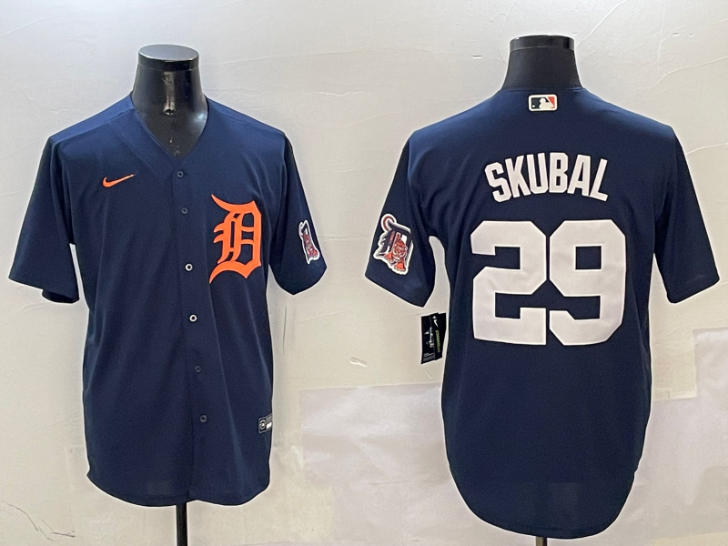 Men's Detroit Tigers Tarik Skubal Navy Limited Player Jersey