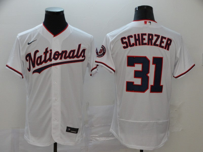 Men's Washington Nationals Max Scherzer White Alternate Game Jersey