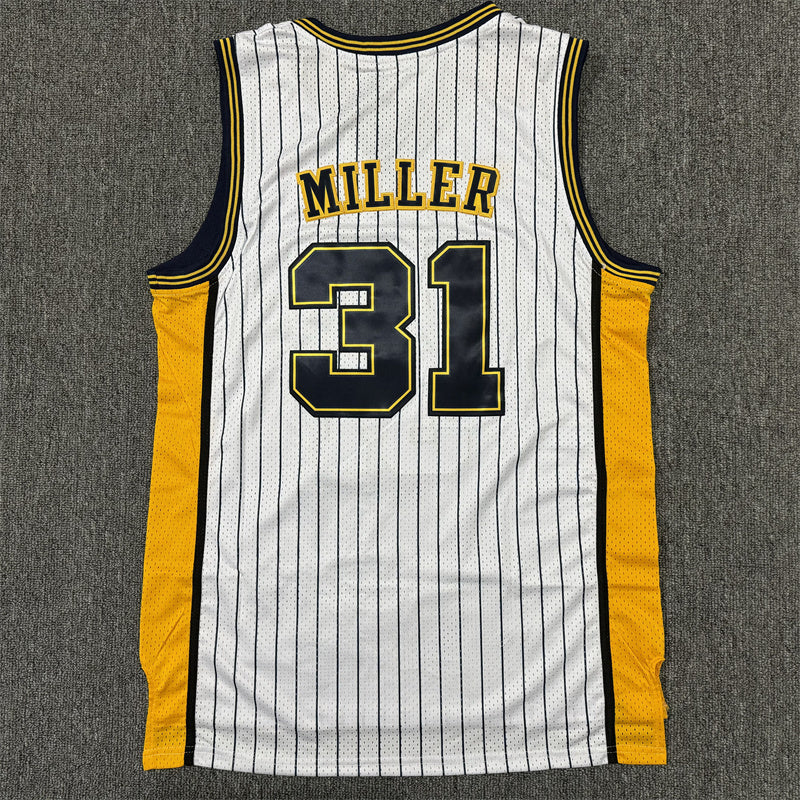 Men's Indiana Pacers Reggie Miller White Hardwood Classics Swingman Jersey