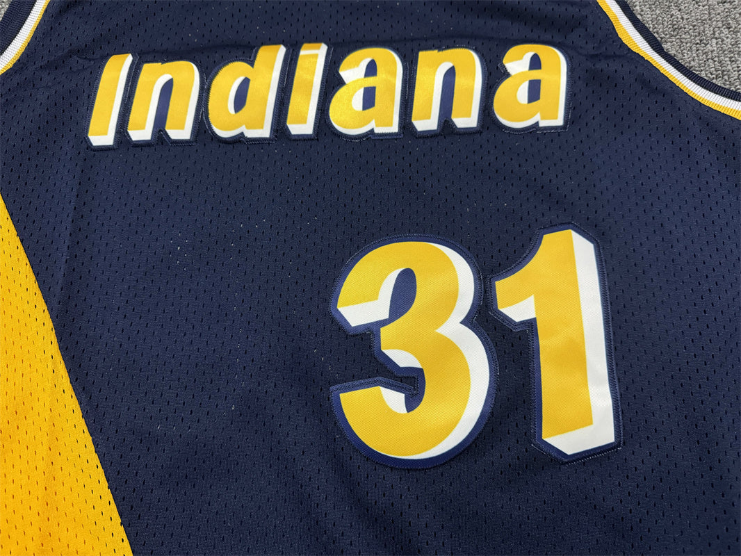 Men's Indiana Pacers Reggie Miller Navy Replica Jersey