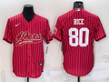 Men's San Francisco 49ers Jerry Rice Red Player Jersey Joint Edition