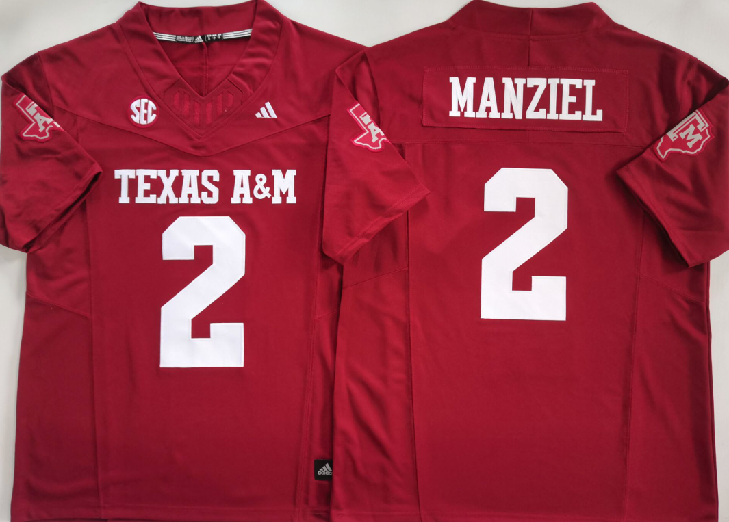 Men's Texas A&M Aggies Johnny Manziel Red Player Jersey