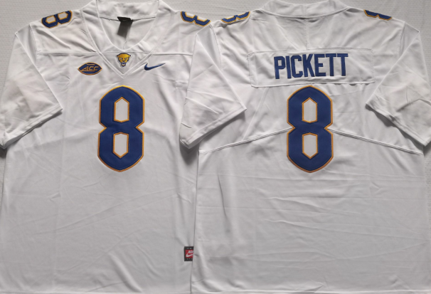 Men's Pittsburgh Panthers Kenny Pickett White Player Game Jersey
