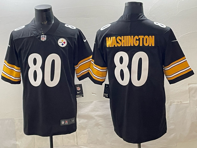 Men's Pittsburgh Steelers Darnell Washington Black Game Jersey