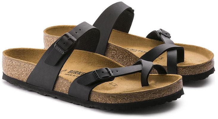 Birkenstock Mayari Birko-Flor 0071793 Narrow Fit Black Slide Sandals