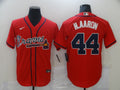 Men's Atlanta Braves Hank Aaron Red Replica Jersey
