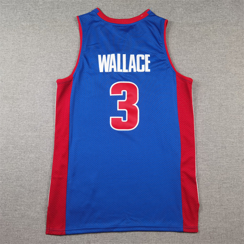 Men's Detroit Pistons Ben Wallace Blue 2003/04 Hardwood Classics Swingman Jersey