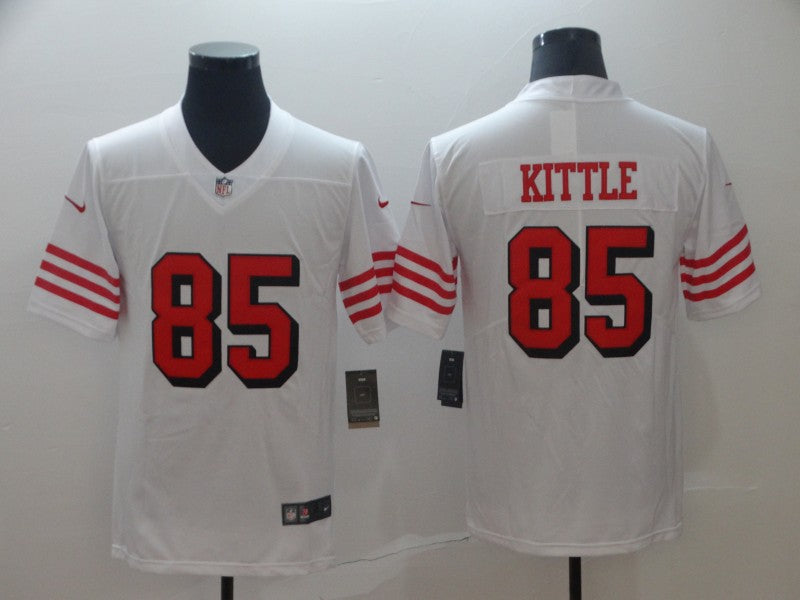 Men's San Francisco 49ers George Kittle White Game Player Jersey