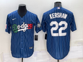 Men's Los Angeles Dodgers Clayton Kershaw Blue Stitched Game Jersey