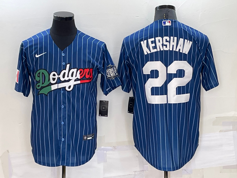 Men's Los Angeles Dodgers Clayton Kershaw Blue Stitched Game Jersey