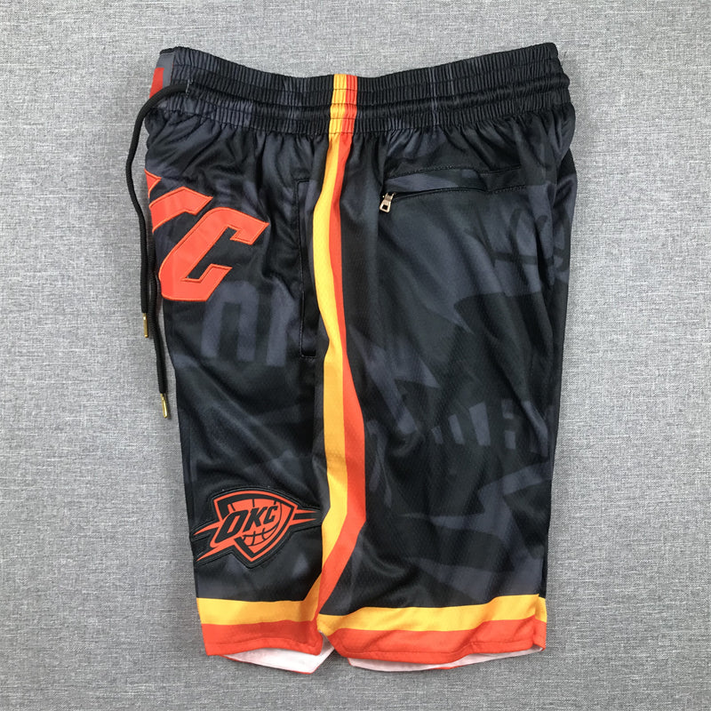 Men's Oklahoma City Thunder Black City Edition Pocket Shorts