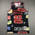 Men's Chicago Bulls Michael Jordan Black Swingman Graffiti Edition Jersey