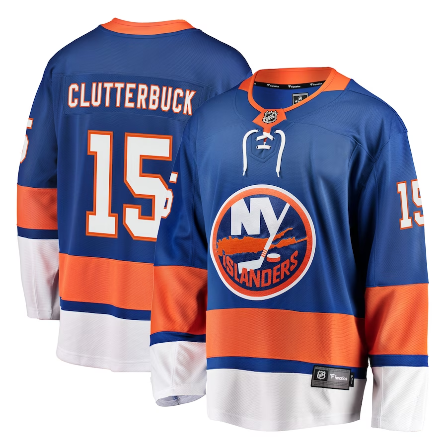 Men's New York Islanders Cal Clutterbuck Royal Player Game Jersey