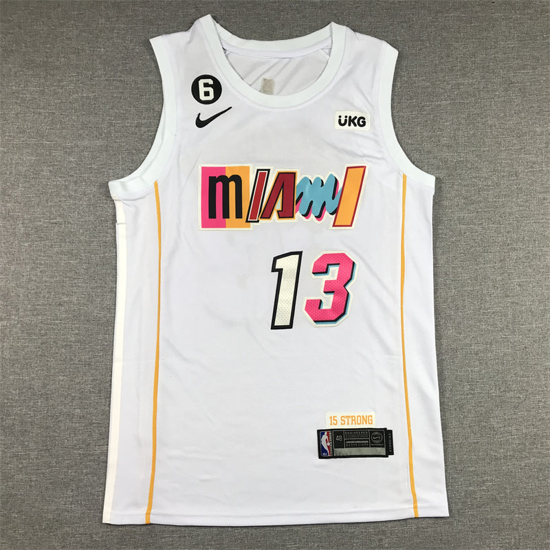 Men's Miami Heat Bam Adebayo White 2022/23 Swingman Jersey - City Edition
